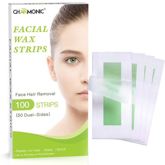 Charmonic 100pcs Facial Wax Strips