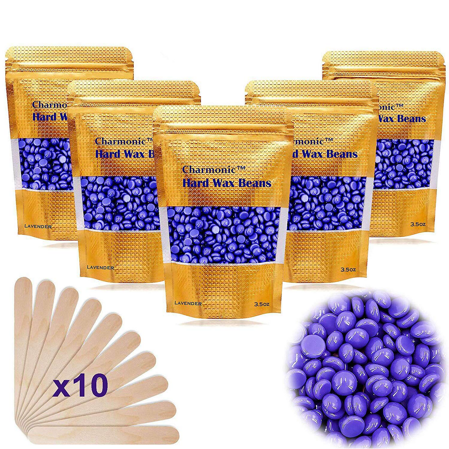 Charmonic 17.5Oz/500g Hard Wax Beads Lavender