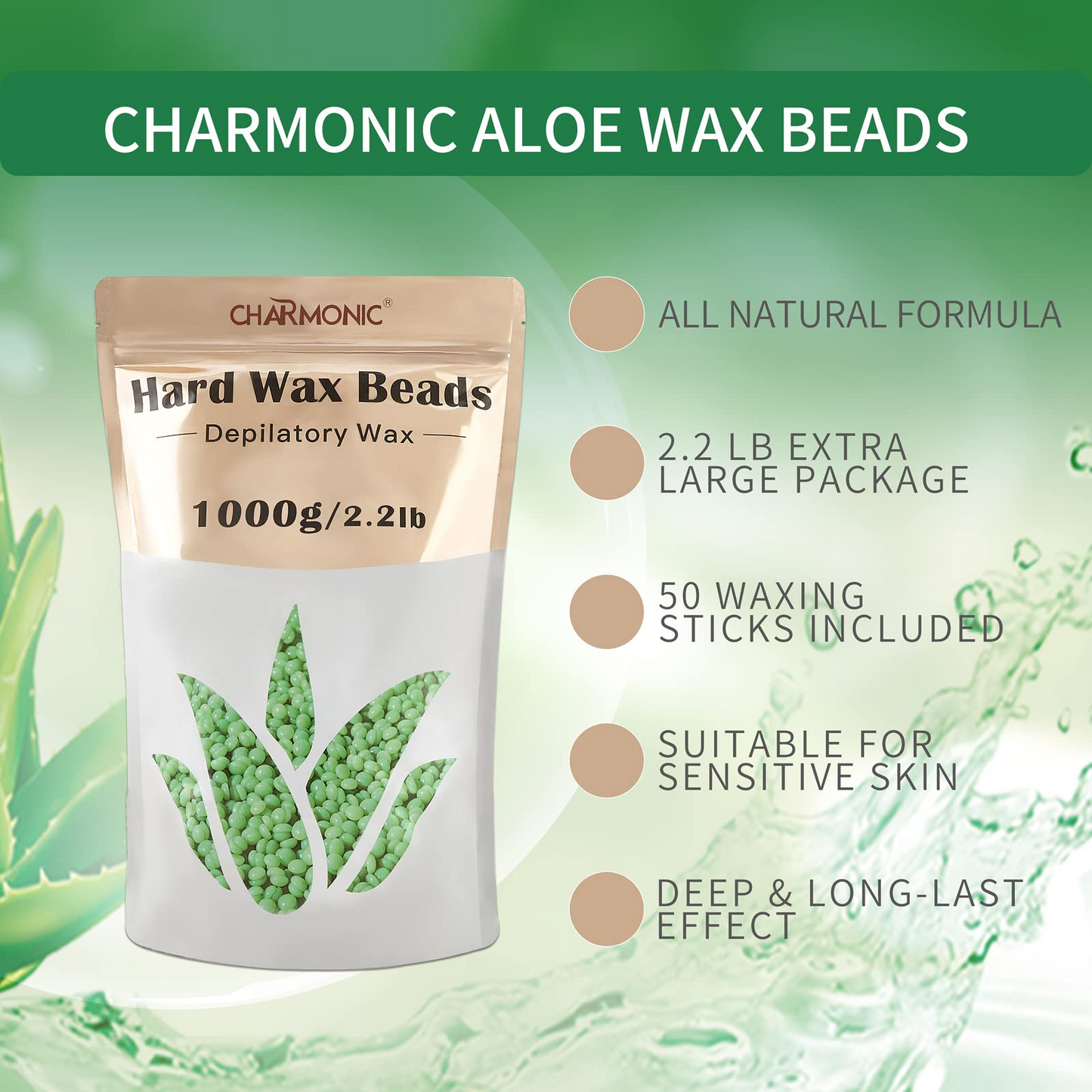 Charmonic 2.2LB/1000g Hard Wax Beads